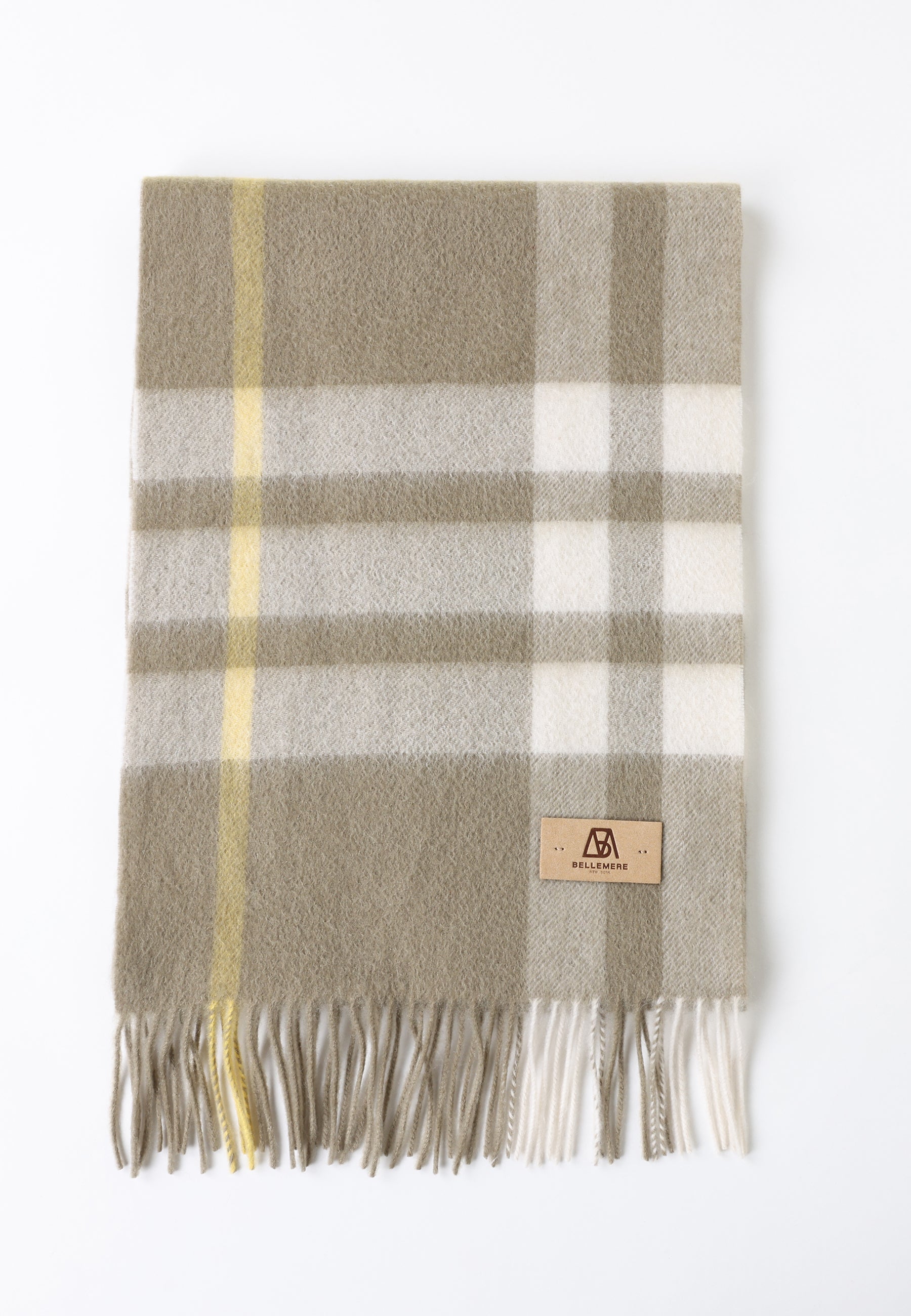 Checker Cashmere Plaid Scarf