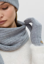 Load image into Gallery viewer, Flat-Ribbed Knit Merino Wool Gloves
