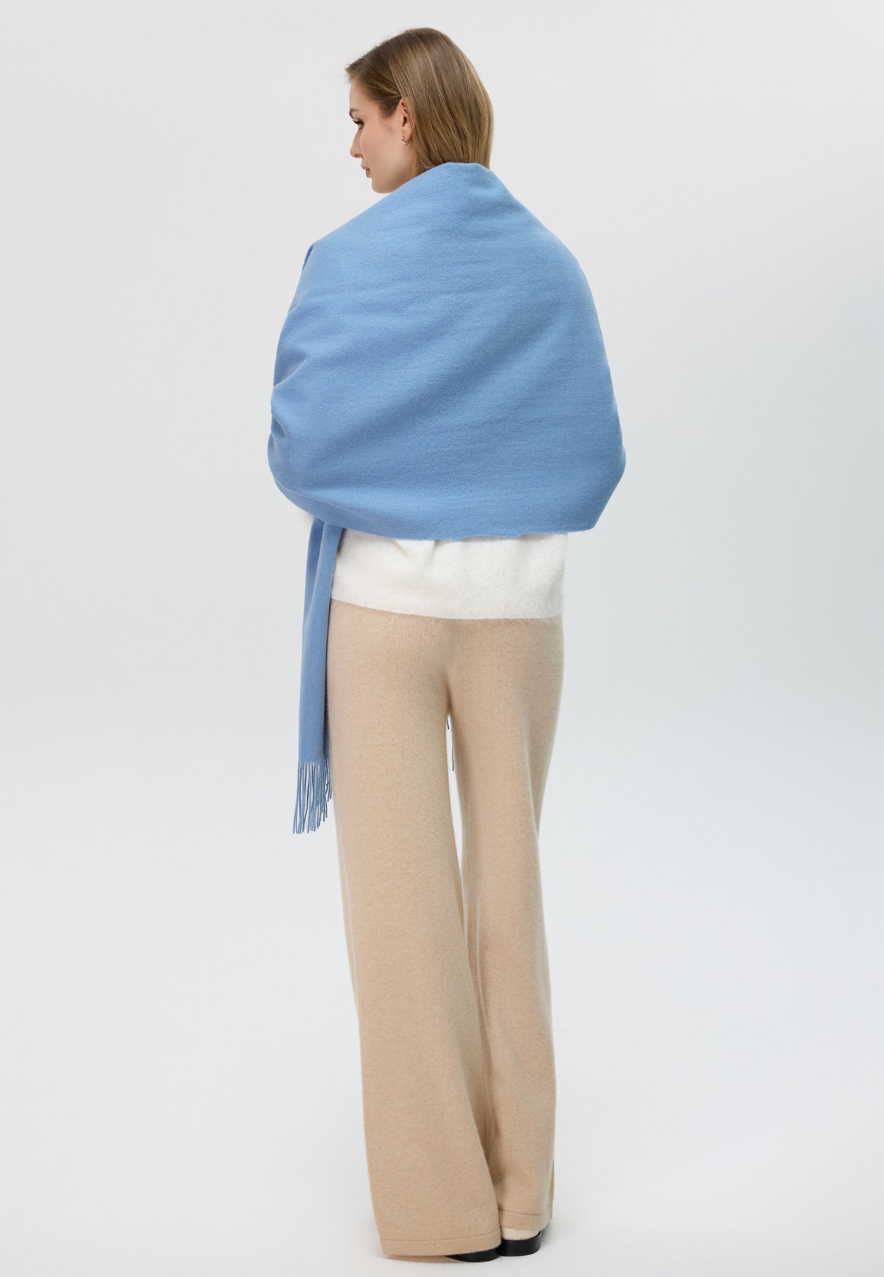 Plain Wool Scarf and Shawl