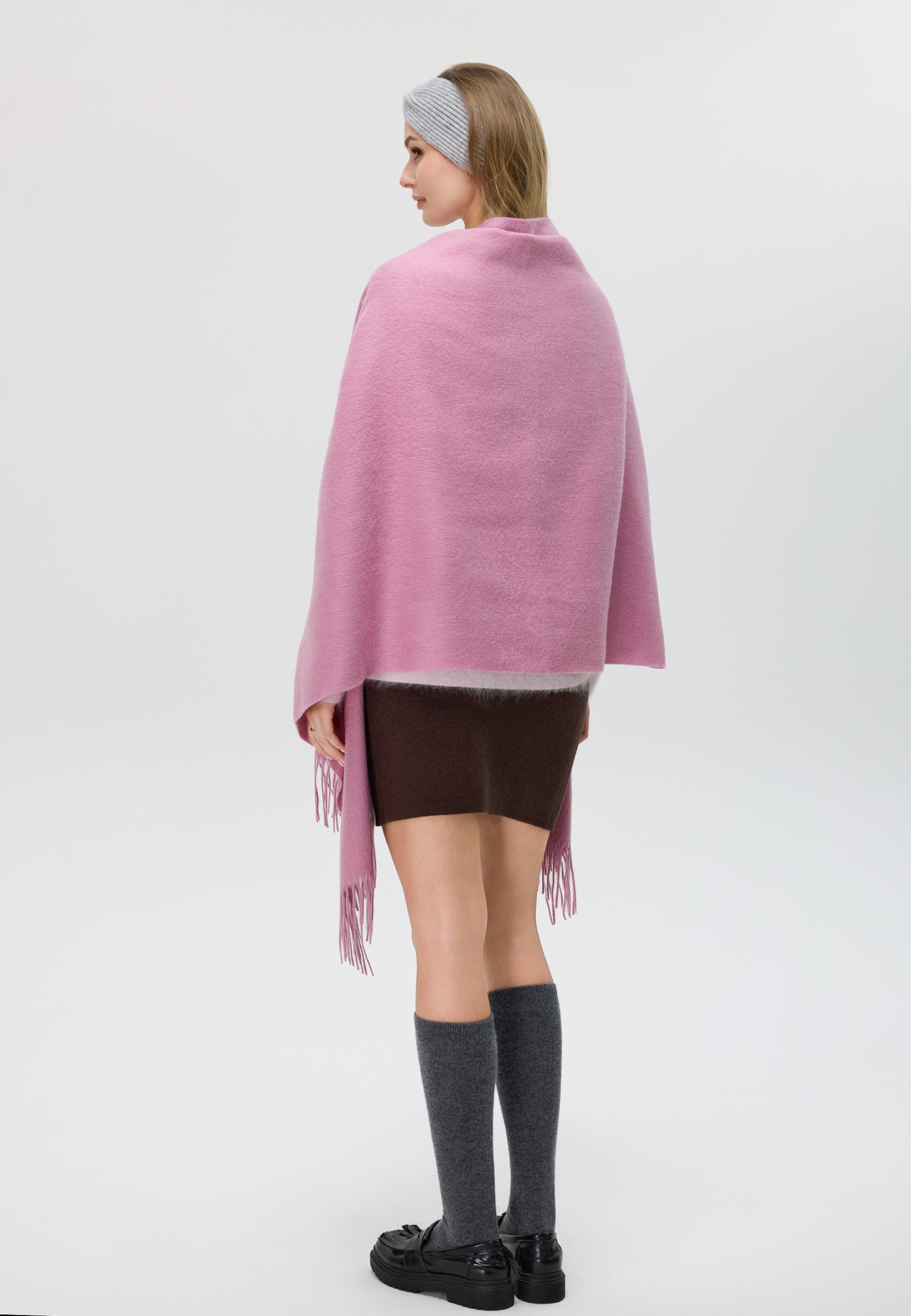 Plain Wool Scarf and Shawl