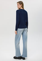 Charger l&#39;image dans la galerie, Cable-knit Crew Neck Cashmere Sweater
