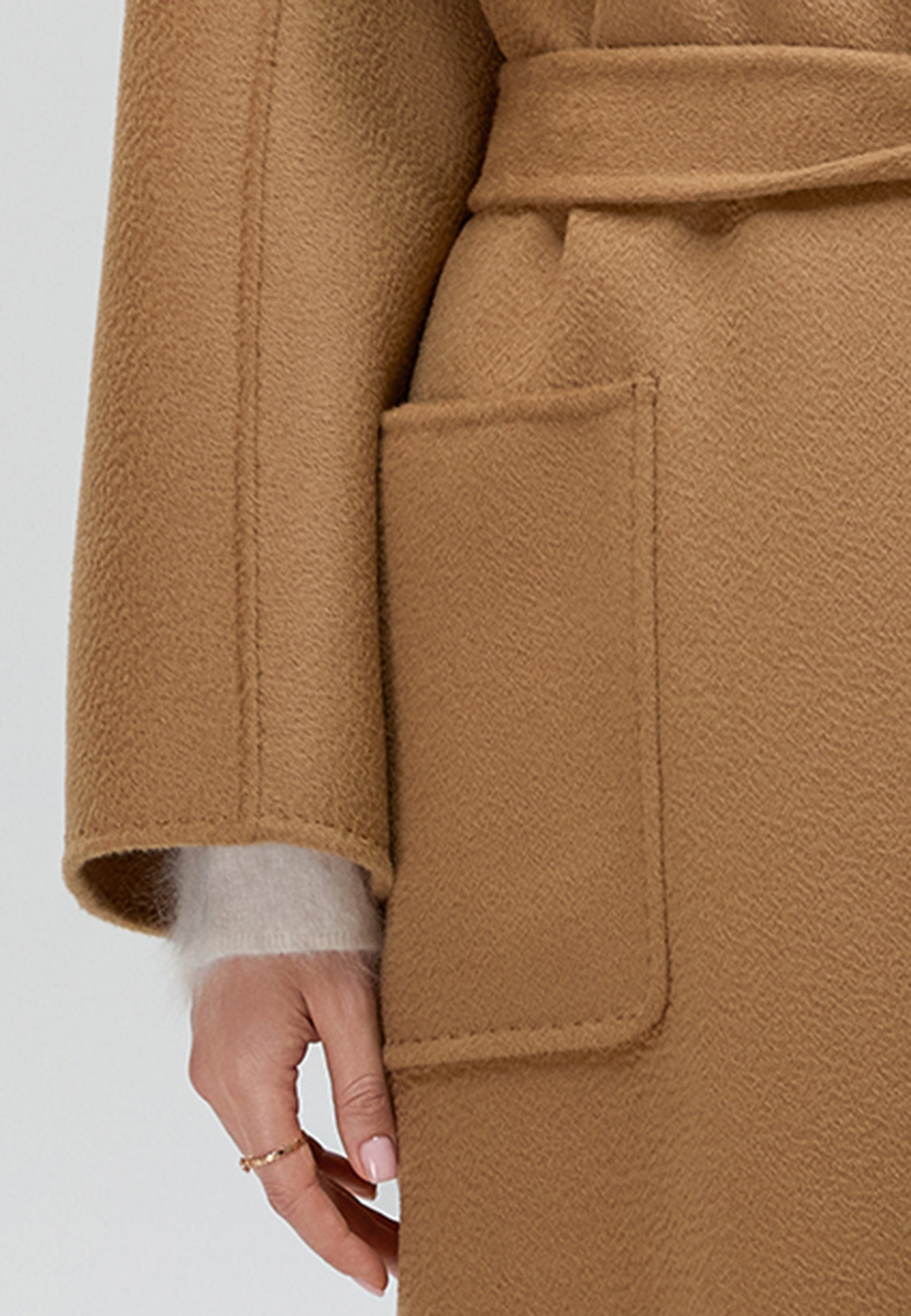 Belted Merino Overcoat