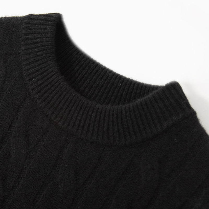 Rich Cable-Knit Merino Sweater