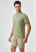 Load image into Gallery viewer, Men’s Two-Tone Striped Polo
