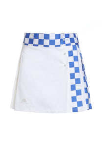 High-Waisted Checkered Print Skirt Pants132773633802482