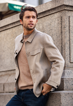 Lade das Bild in den Galerie-Viewer, Denim Merino Wool Jacket
