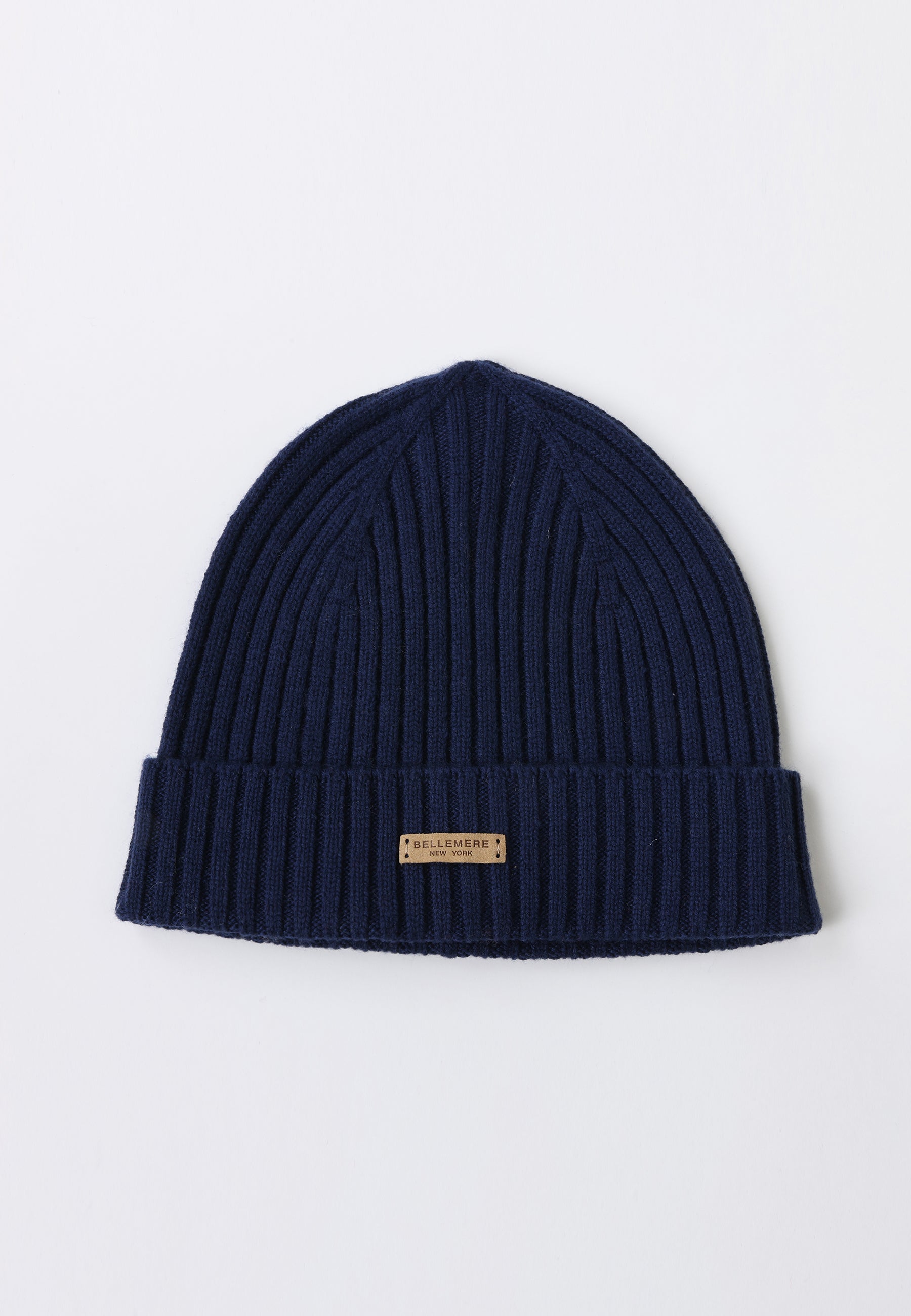 Flat-Ribbed Knit Merino Wool Hat