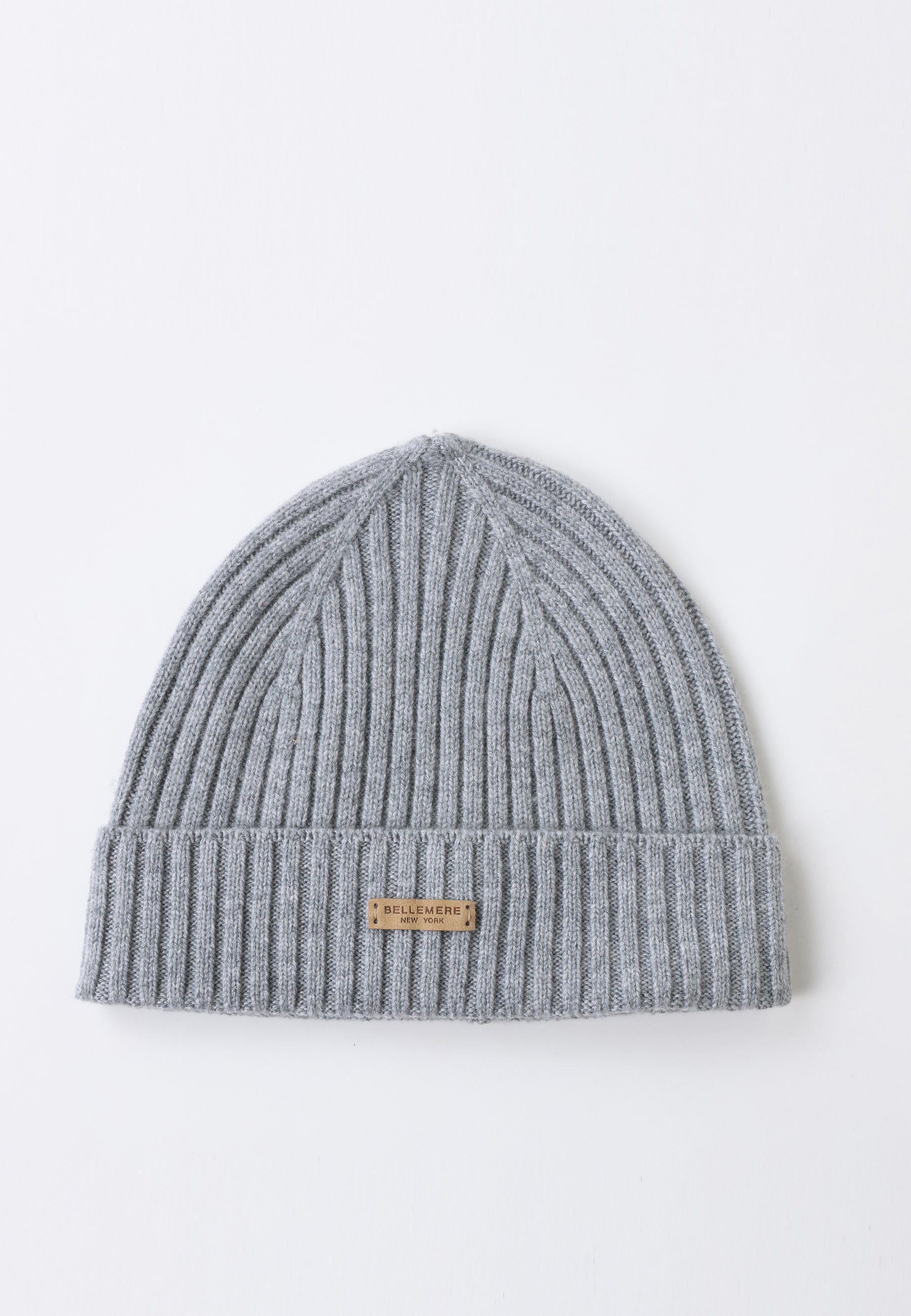 Flat-Ribbed Knit Merino Wool Hat