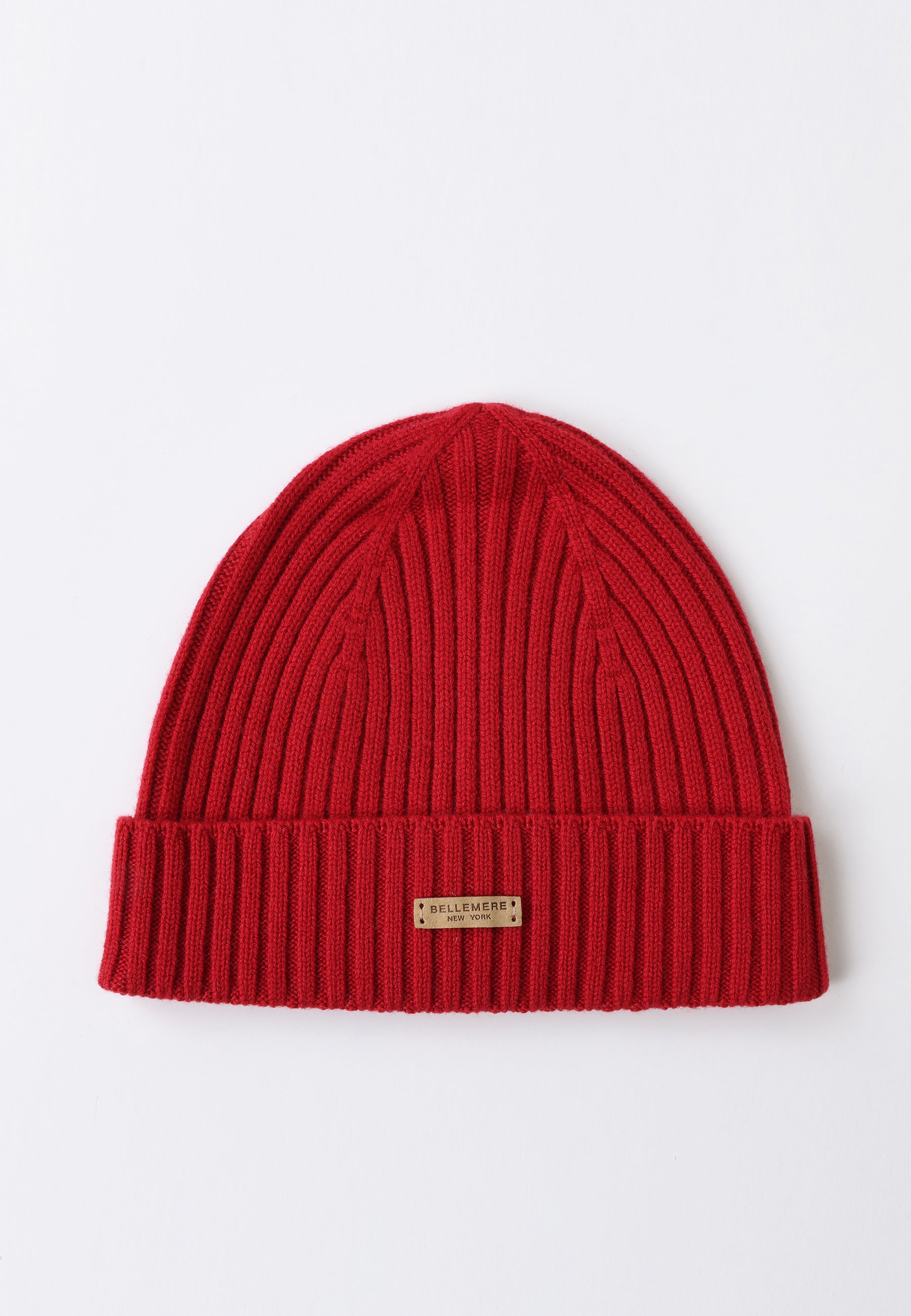 Flat-Ribbed Knit Merino Wool Hat