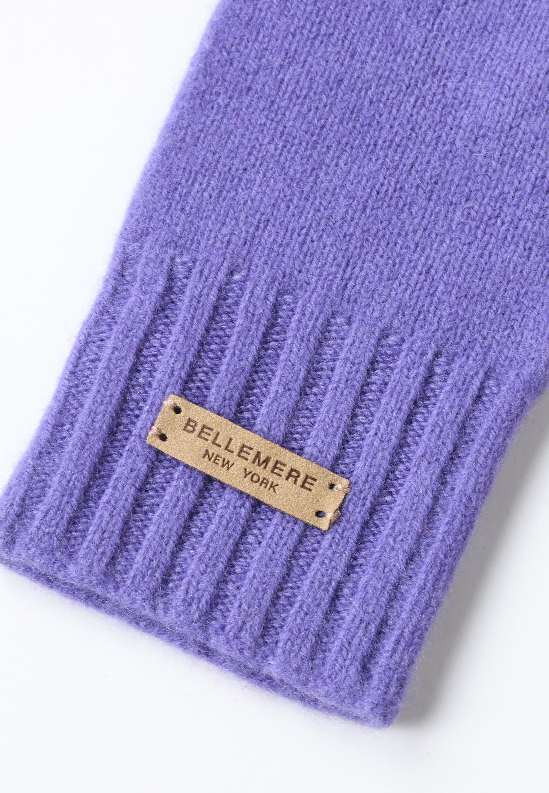 Flat-Ribbed Knit Merino Wool Gloves