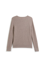 Charger l&#39;image dans la galerie, Cable-knit Crew Neck Cashmere Sweater
