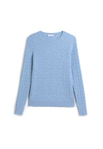 Charger l&#39;image dans la galerie, Cable-knit Crew Neck Cashmere Sweater
