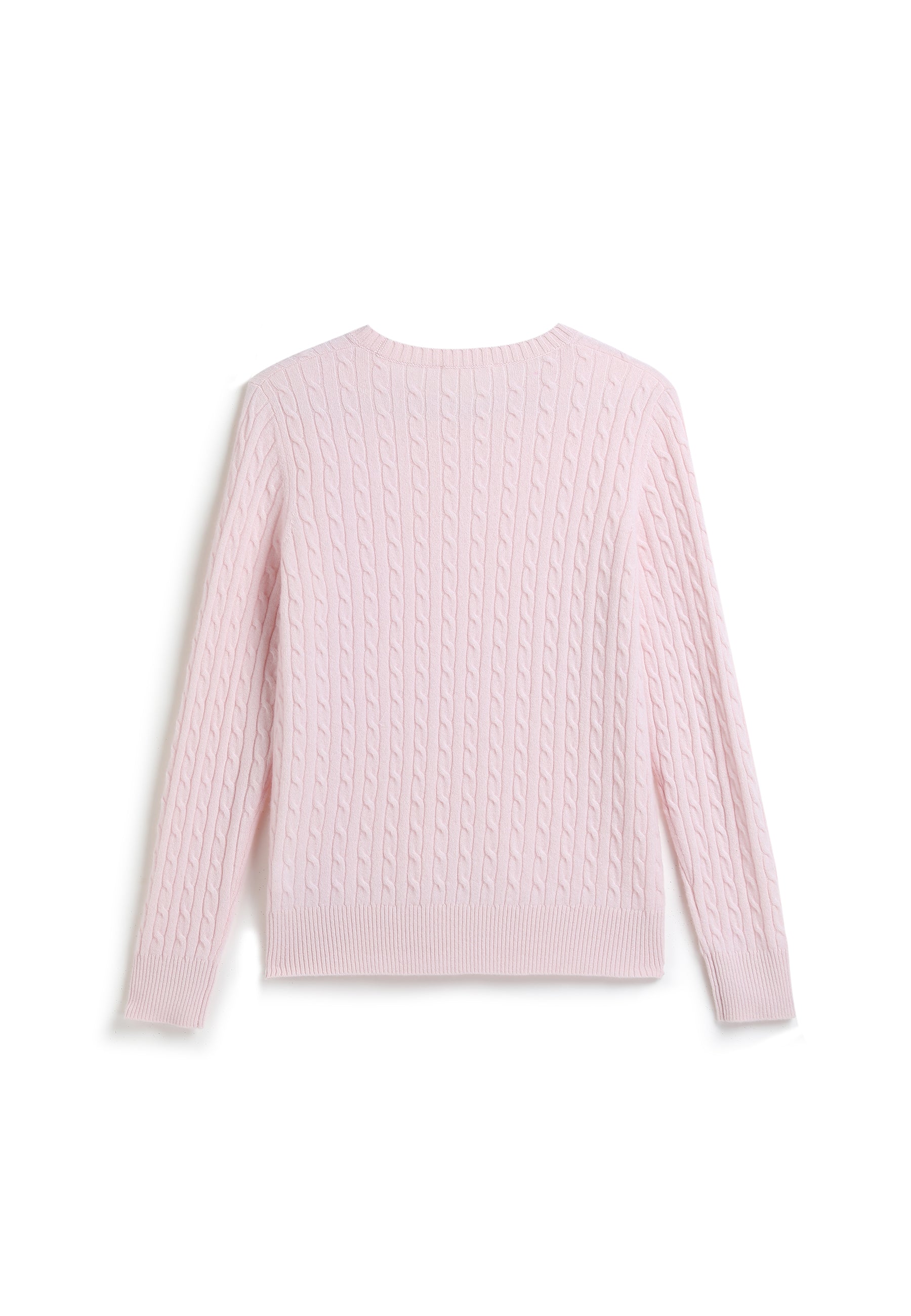 Cable-knit Crew Neck Cashmere Sweater