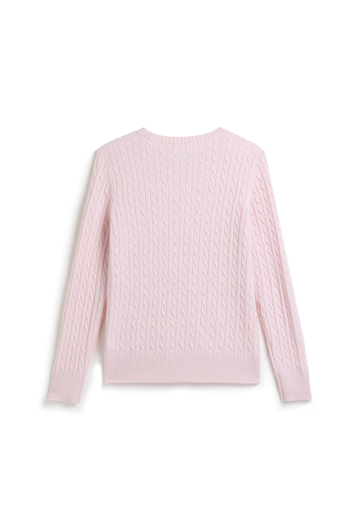 Cable-knit Crew Neck Cashmere Sweater