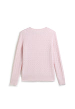 Charger l&#39;image dans la galerie, Cable-knit Crew Neck Cashmere Sweater
