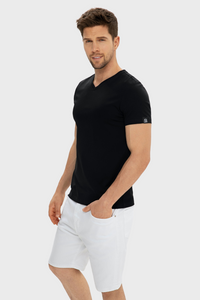 Grand V-Neck Mercerized Cotton T-Shirt1036073385394418