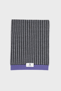 Houndstooth Scarf (Multicolor Cashmere with Rib Details)1635914650353906