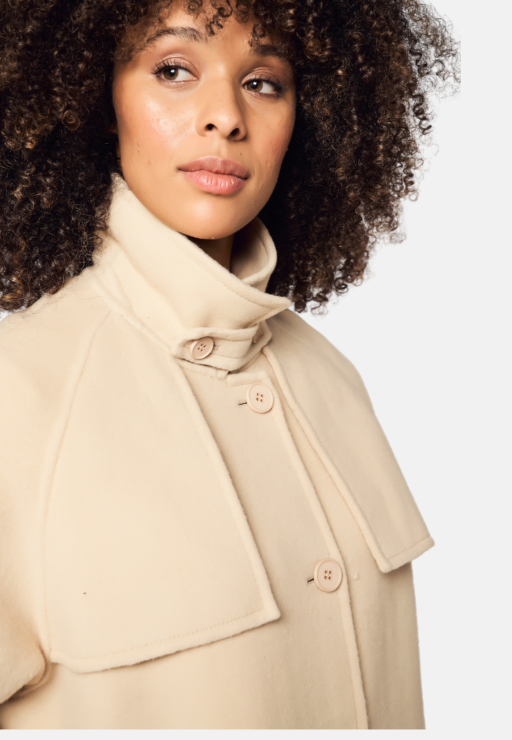 Manteau en laine beige