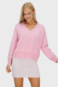 V-Neck Brushed Cashmere Sweater936085044773106