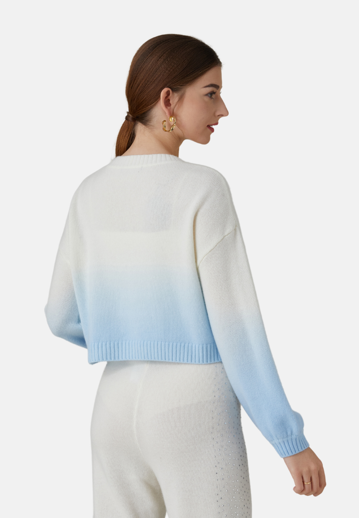 Polar Bear Cropped Cashmere Sweater