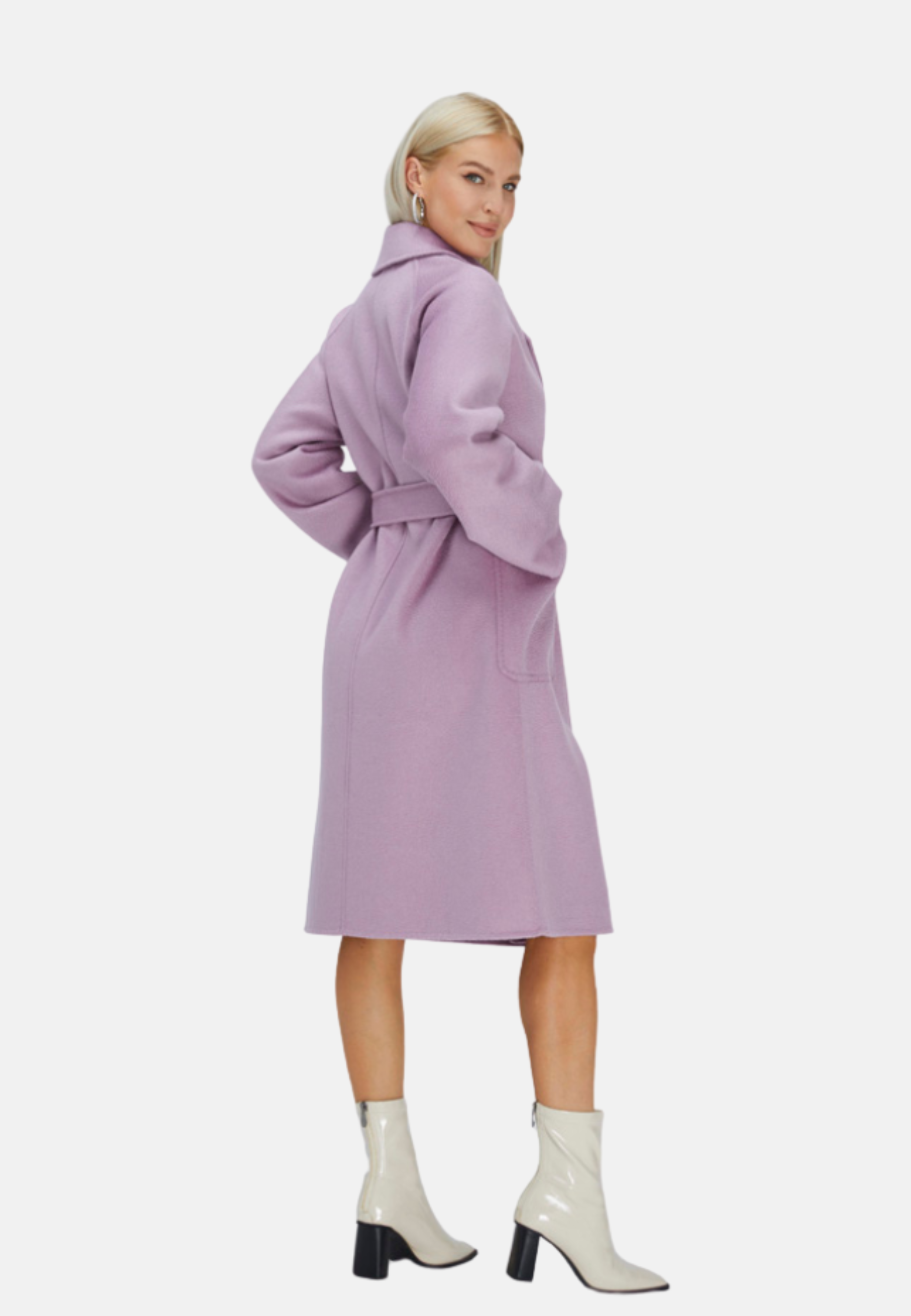 Coat with Belt (Classic Knit Ribbed)