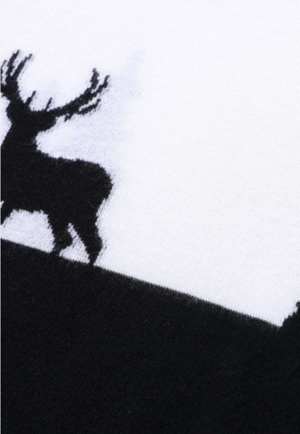 Pull ajusté en mérinos pour femme « Cerf & Arbre »