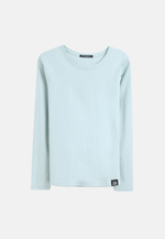 Load image into Gallery viewer, Long Sleeve Crew Neck Mercerized Cotton Women T-Shirt
