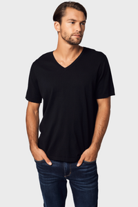 V-Neck Cotton Cashmere T-Shirt1636072795209970