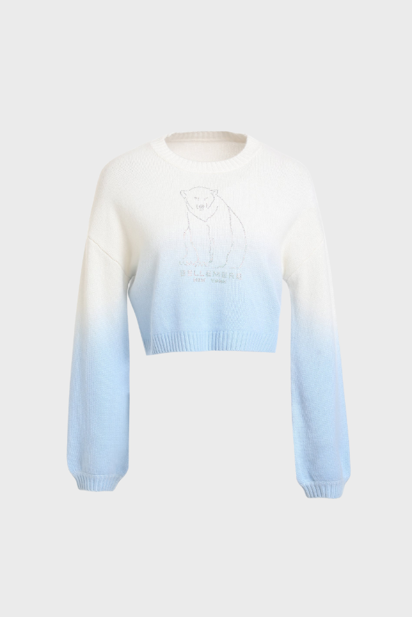 Polar Bear Cropped Cashmere Sweater