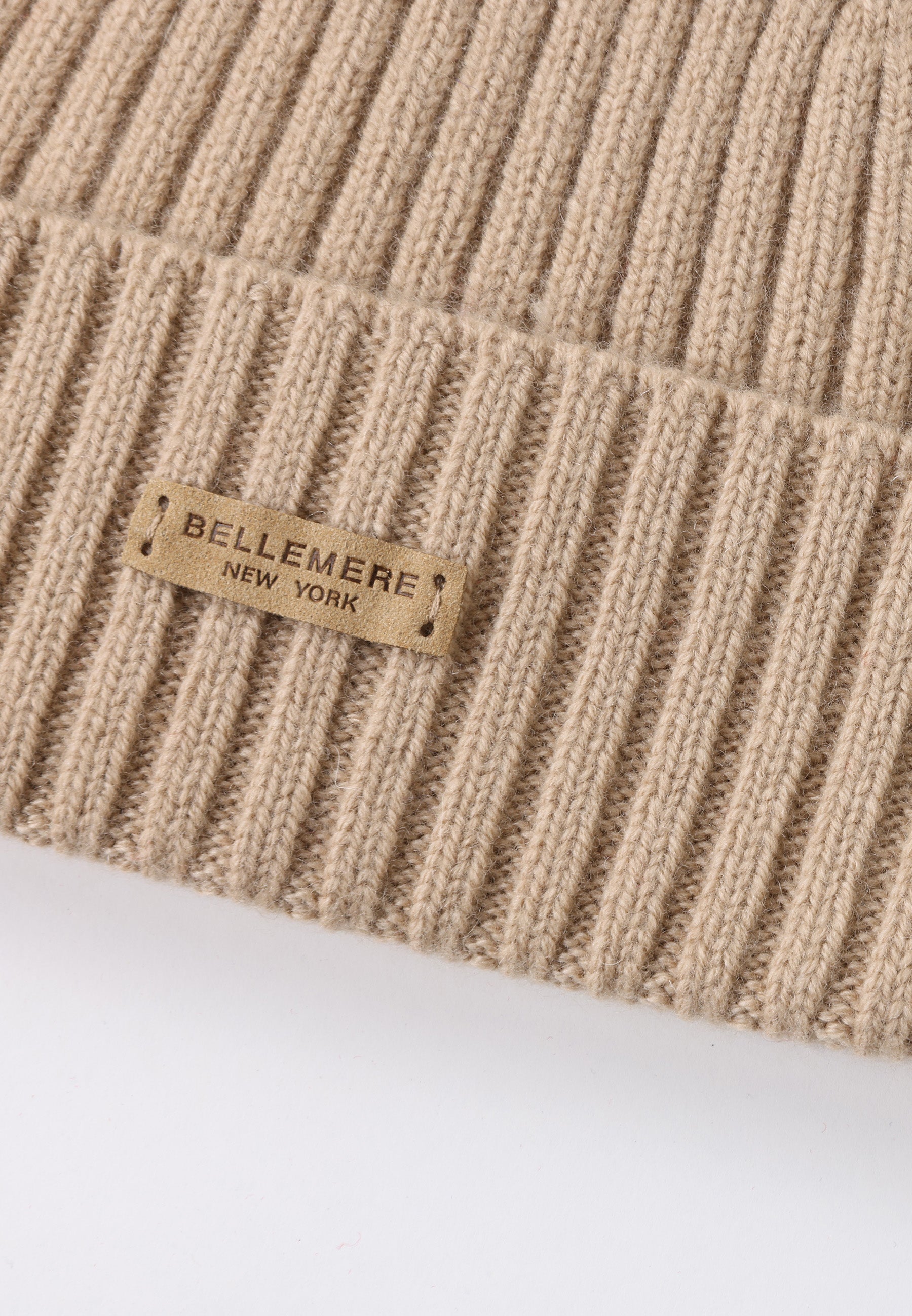 Flat-Ribbed Knit Merino Wool Hat