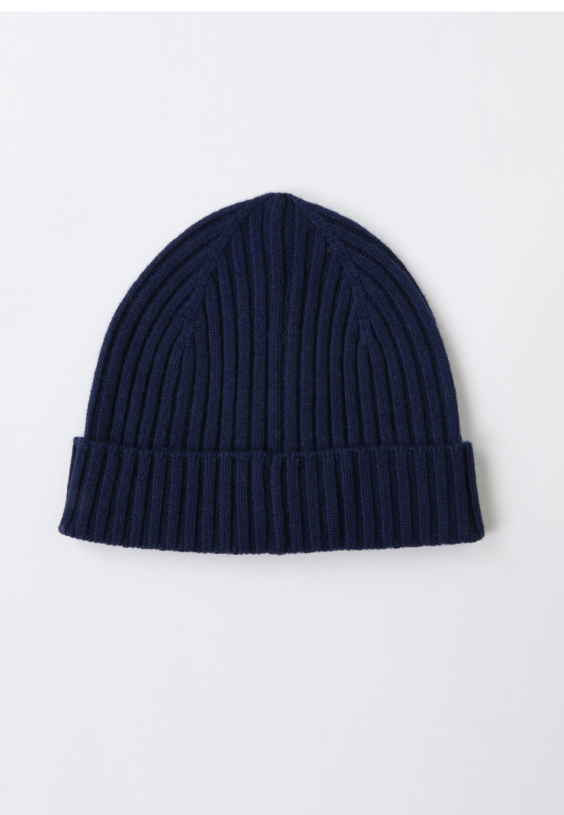 Flat-Ribbed Knit Merino Wool Hat