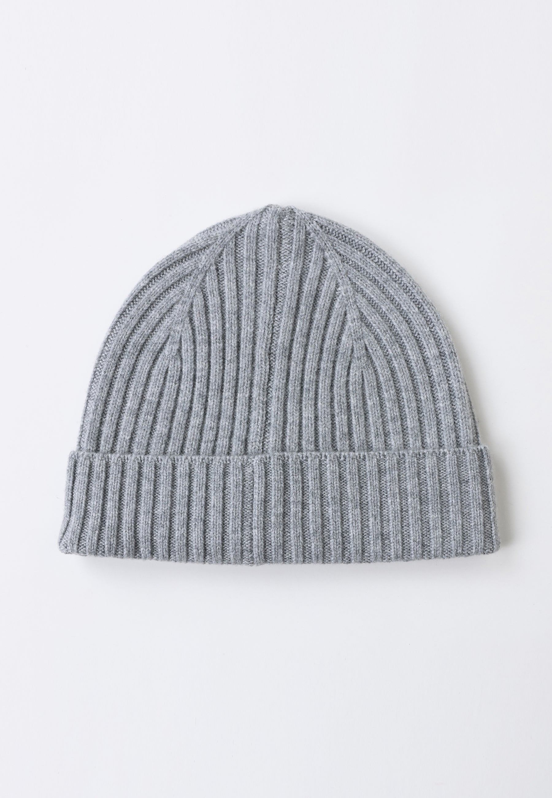 Flat-Ribbed Knit Merino Wool Hat