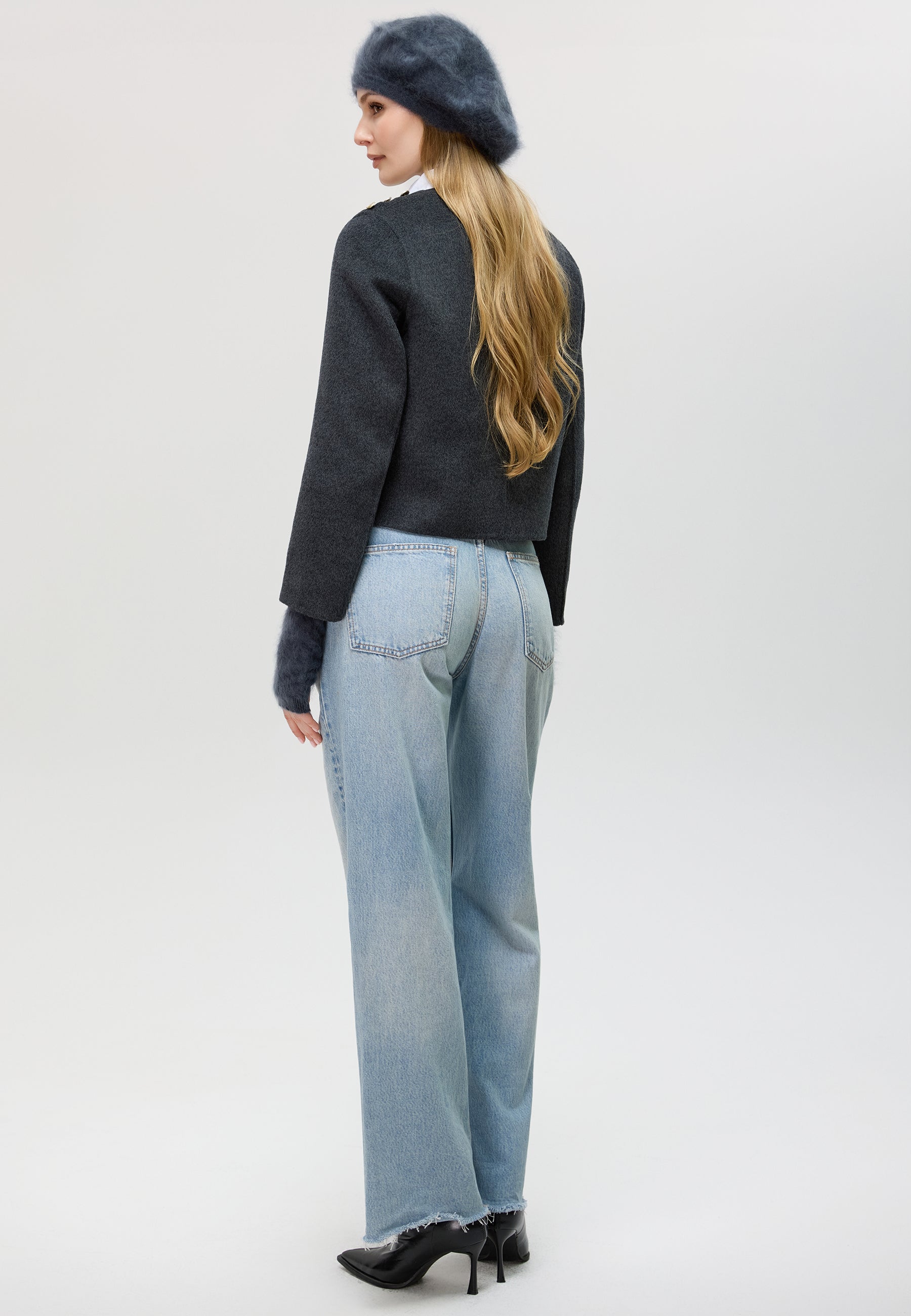 Brushed Pure Cashmere Beret