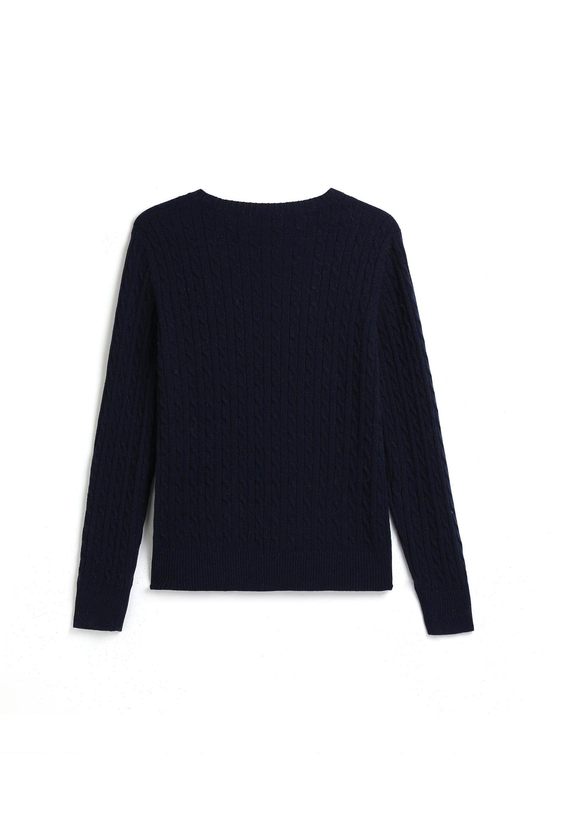 Cable-knit Crew Neck Cashmere Sweater