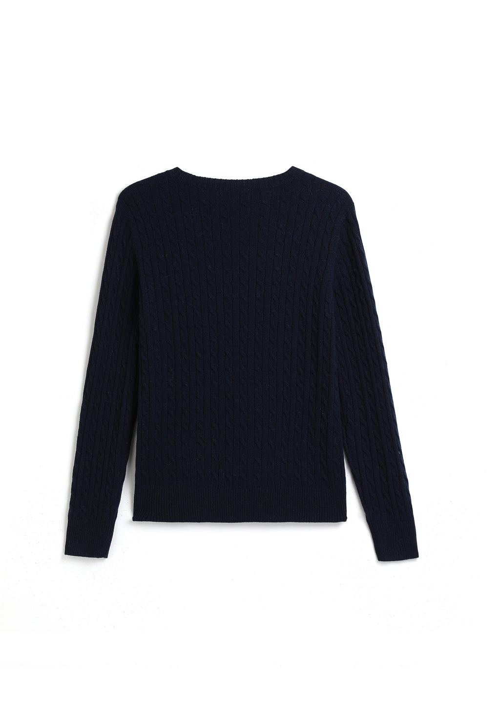Cable-knit Crew Neck Cashmere Sweater