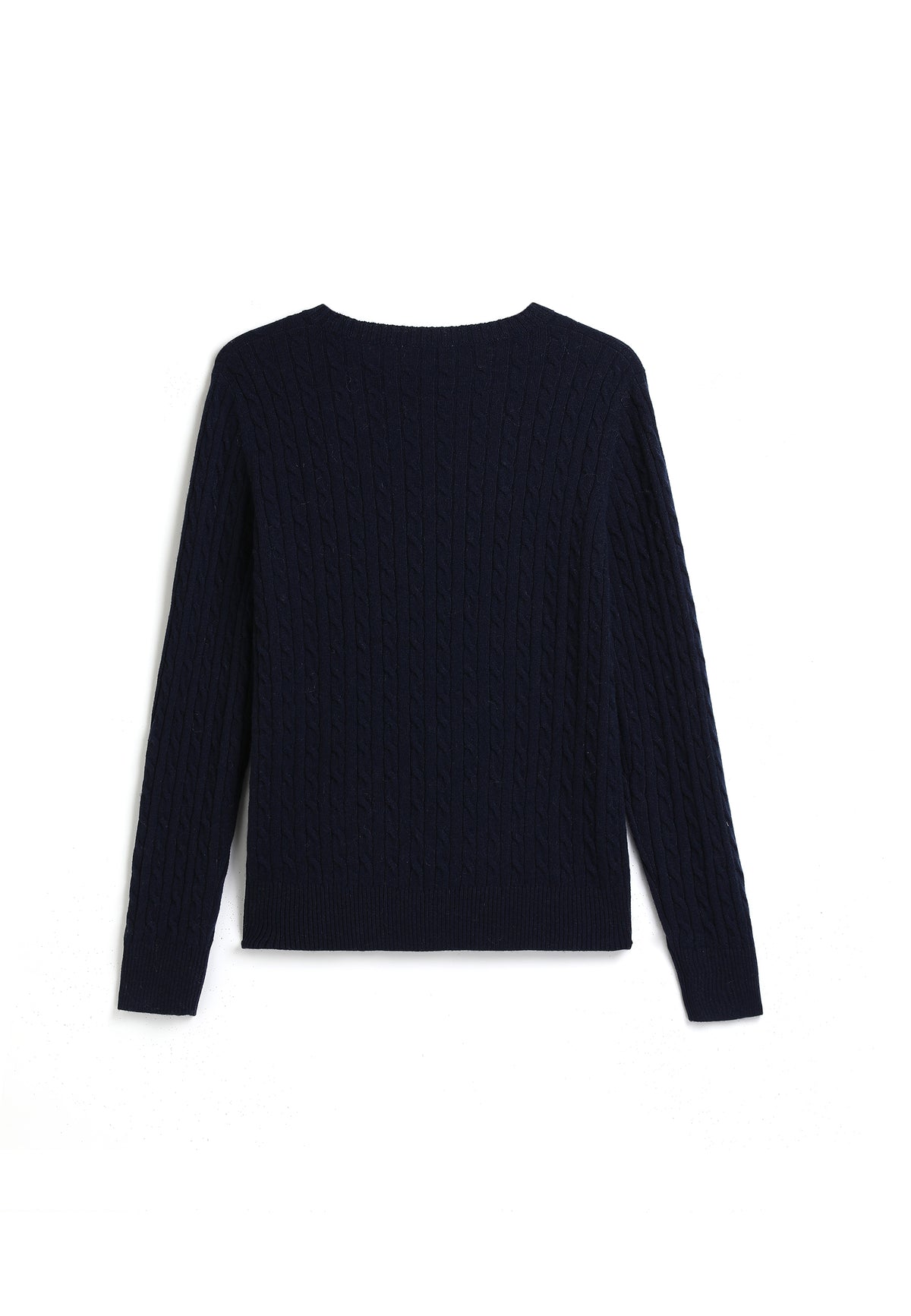 Cable-knit Crew Neck Cashmere Sweater