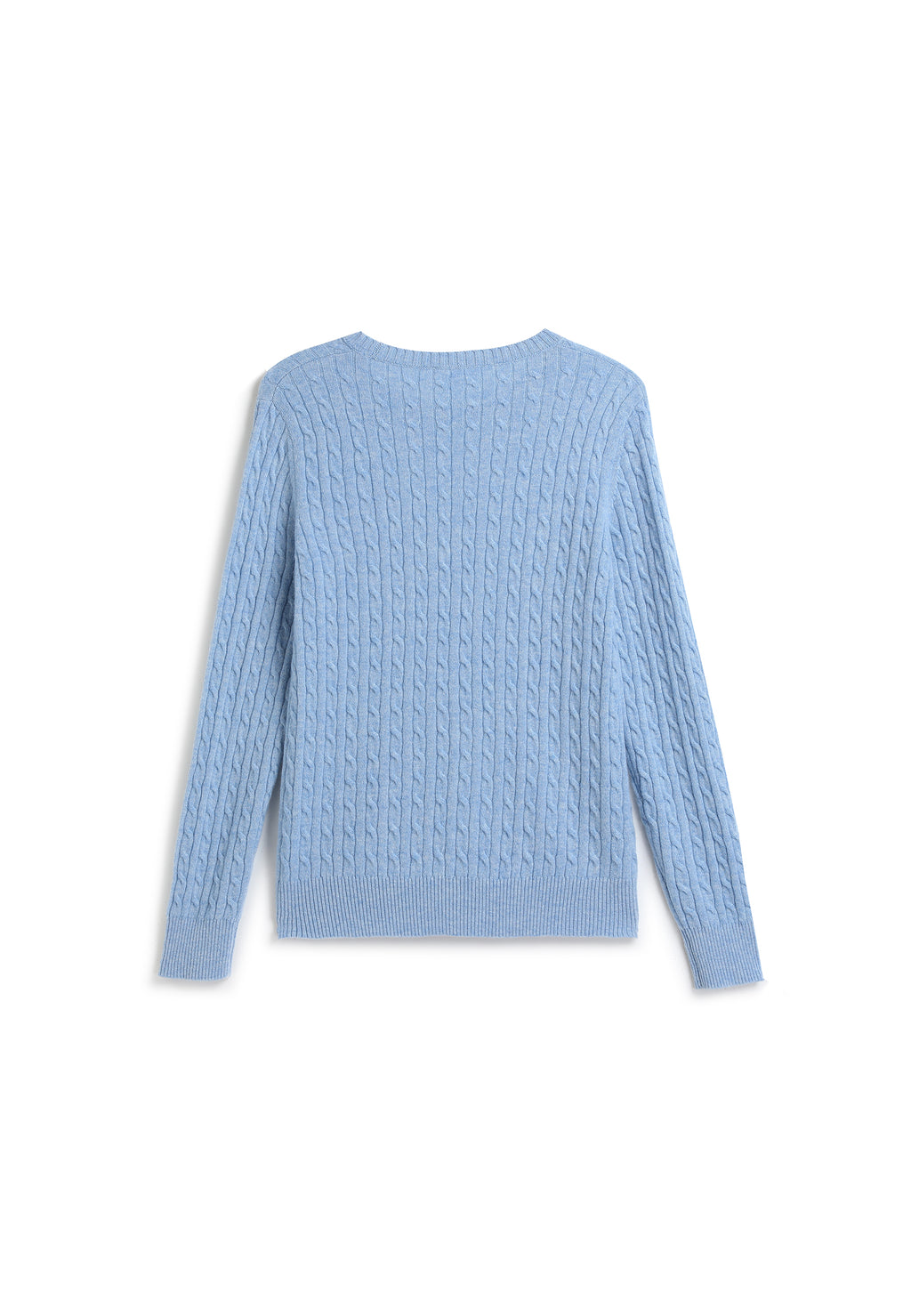 Cable-knit Crew Neck Cashmere Sweater