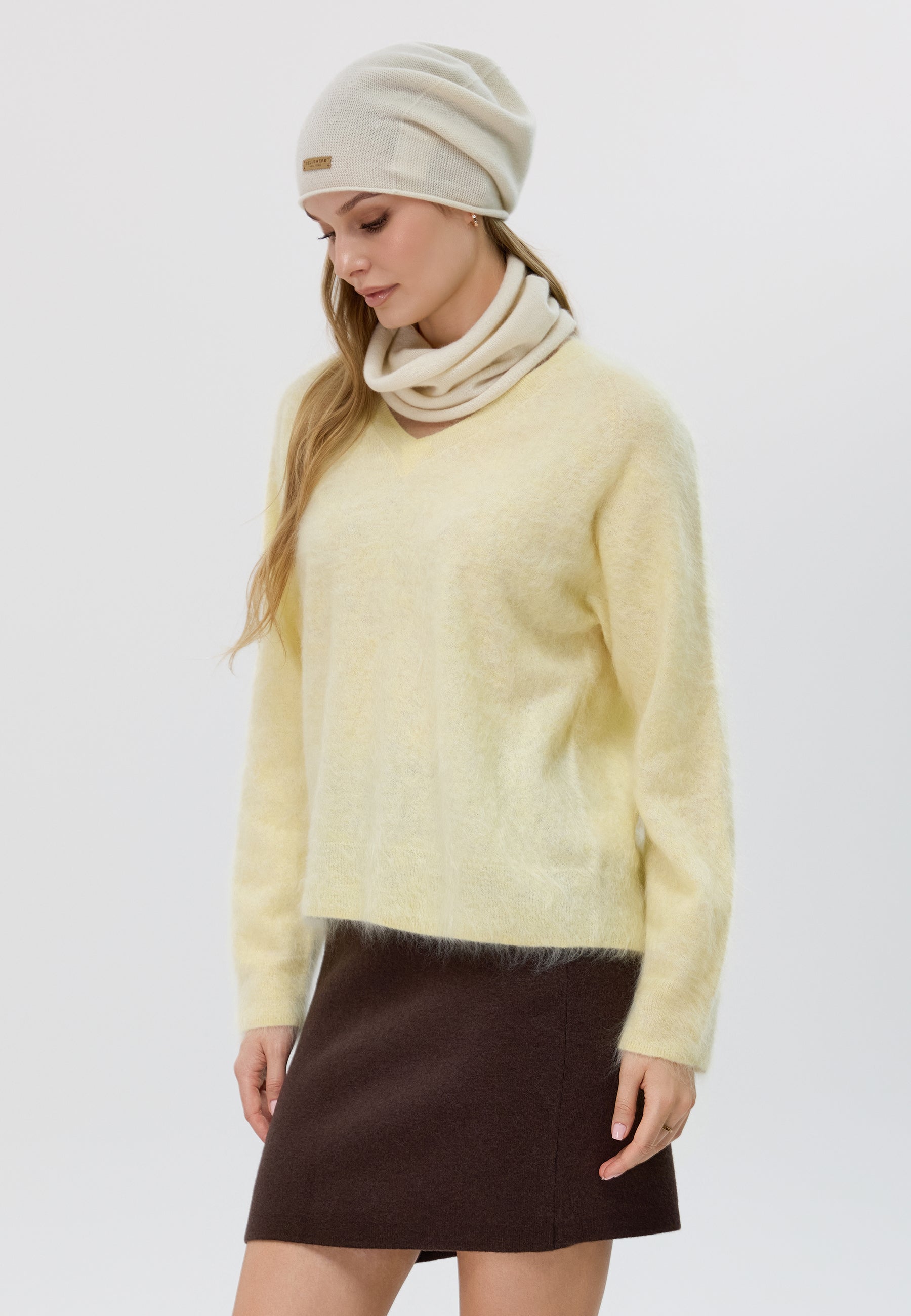 Double-Layer Cashmere Beanie