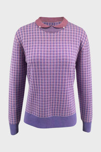 Tweed Merino Pullover With Pearl Collar1435743994151154