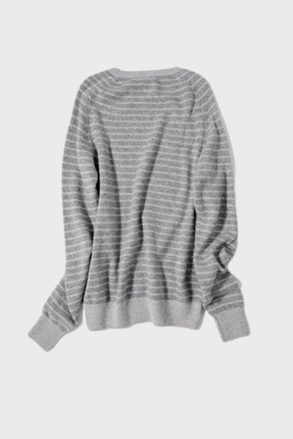 Pull en cachemire à rayures esthétique