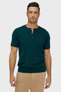 ShortTrim Fit Cotton Cashmere Henley1036068772184306