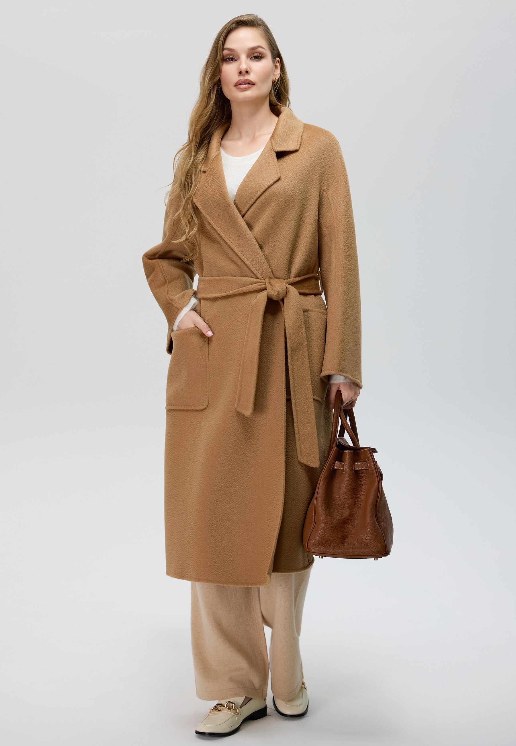 Belted Merino Overcoat