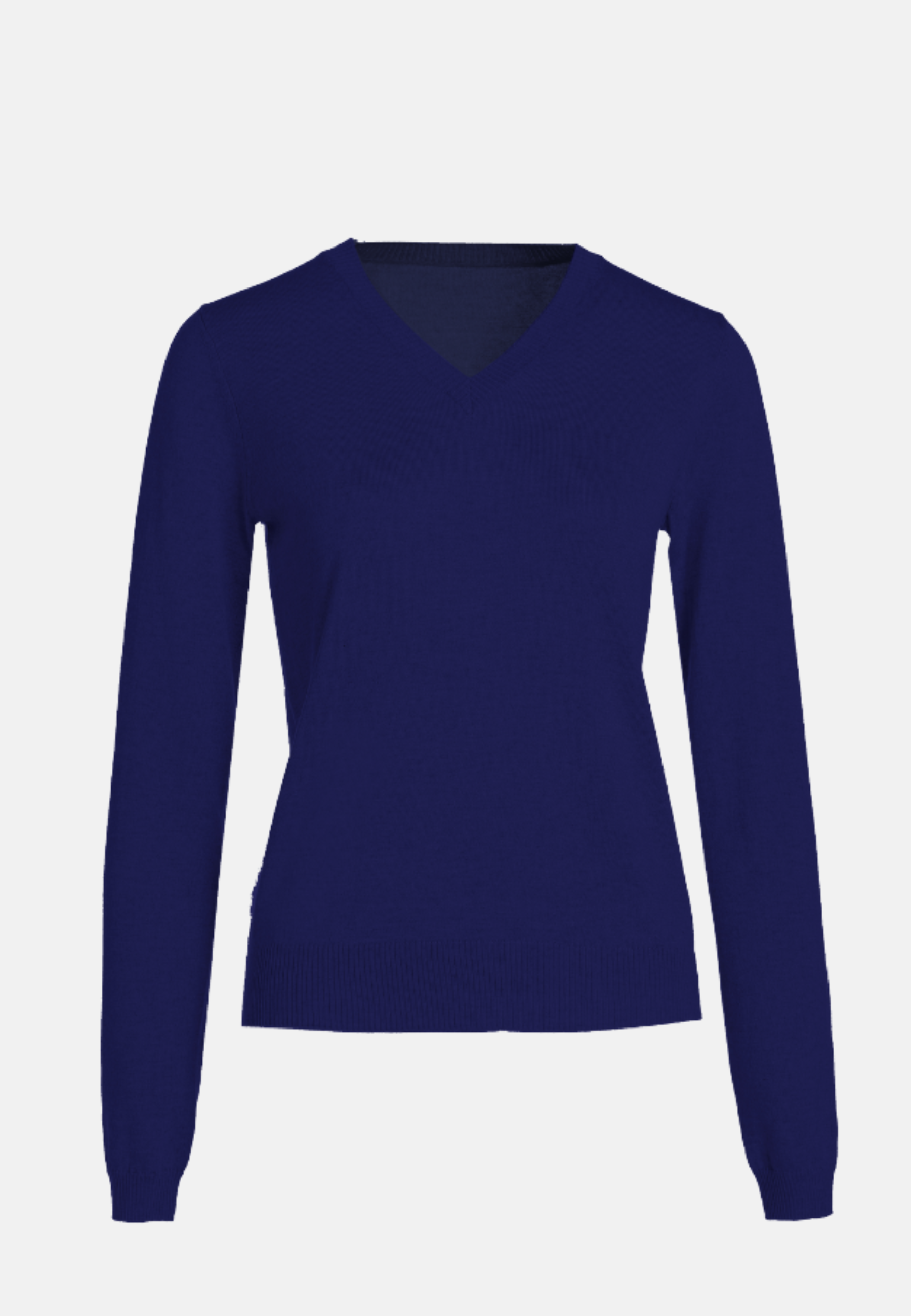 Silk Cashmere V Neck Long Sleeves Slim Fit T-Shirt