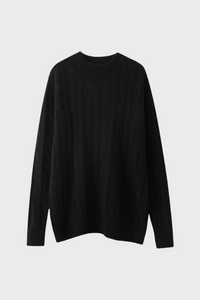 Rich Cable-Knit Cashmere Sweater4436084445806834