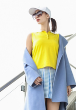 Lade das Bild in den Galerie-Viewer, Cotton Cashmere Sleeveless Polo Shirt
