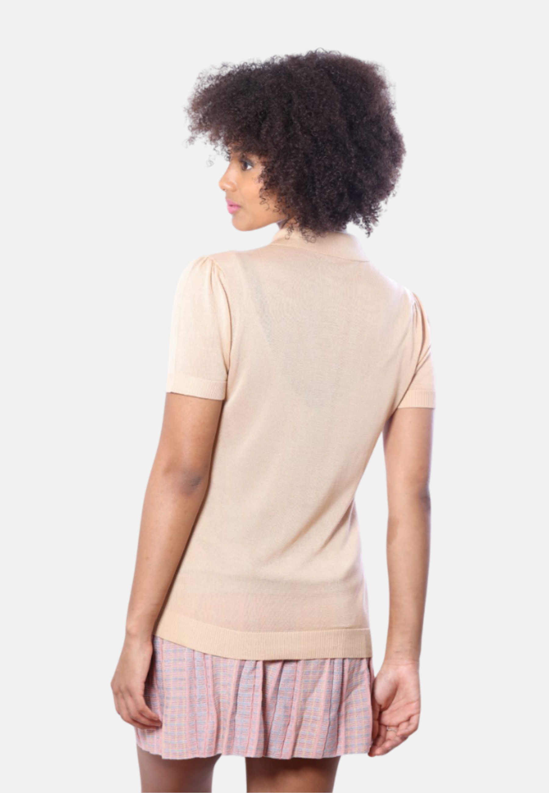 Women’s Chic Two-Tone Tencel Polo