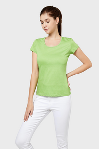 Posh Women's Cotton U Sharp T shirt ( 135g)436073606349042