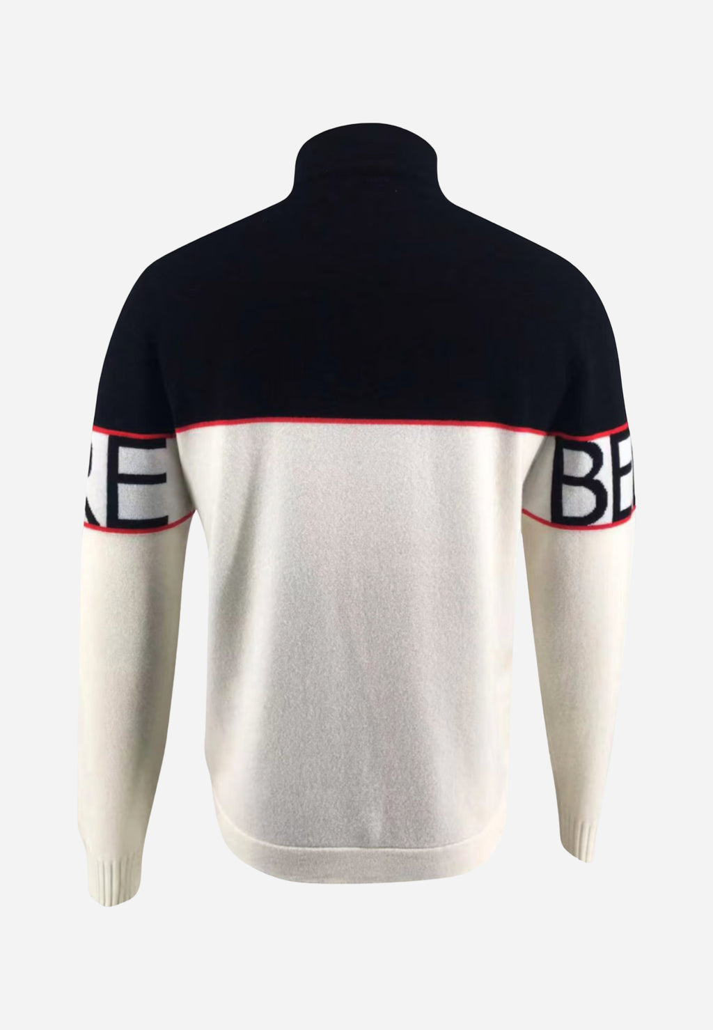 Pull mi-zippé en mélange de cachemire