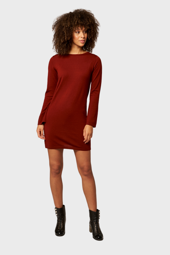 Wide Sleeved SuperFine Merino Wool Dress