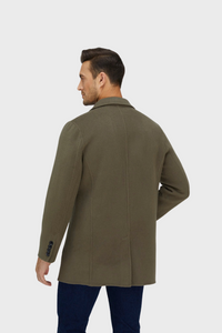 Slick Single-Breasted Wool Blend Coat2536068022386930